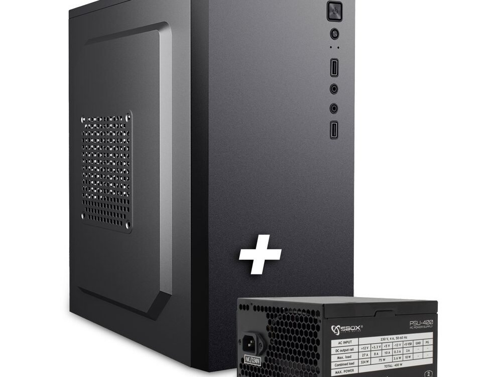 SBOX PCC-12 | Micro-ATX PC Case | Inclusief 500W PSU | USB 3.0 | Behuizing