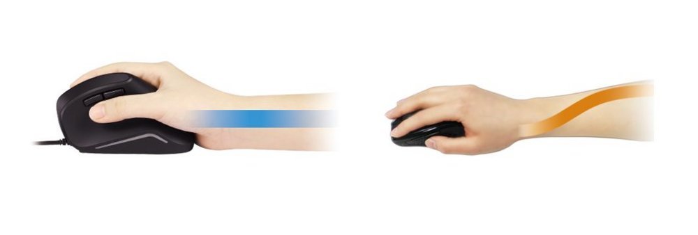 Perixx PERIMICE-515 II | Ergonomische Bedrade Muis | Rechtshandig | USB-A | 1600 DPI | Zwart - Afbeelding 3