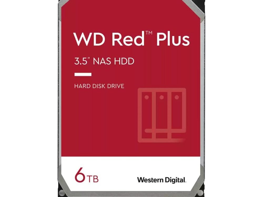 Western Digital Red Plus NAS HDD 3.5" | 6TB SATA III | 540RPM