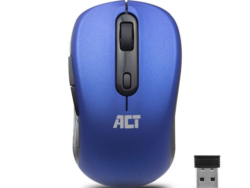 ACT AC5140 | Draadloze Muis | Links- en Rechtshandig | RF | 1600 DPI | Blauw/Zwart