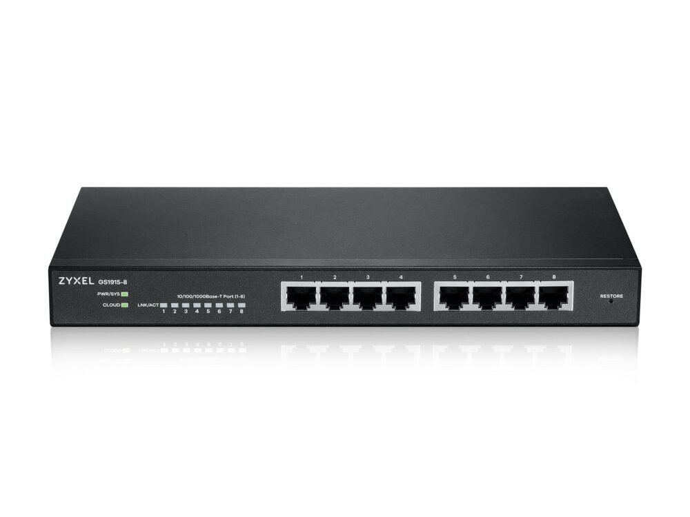 Zyxel GS1915-8 | Managed L2 Switch | 8 Poorten | Gigabit Ethernet