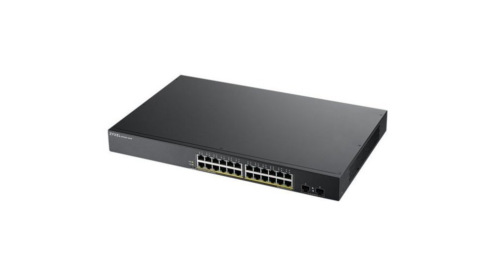 Zyxel GS1900-24HP | Managed Switch | 24 Poorten | Gigabit Ethernet | PoE | 1U | Zwart