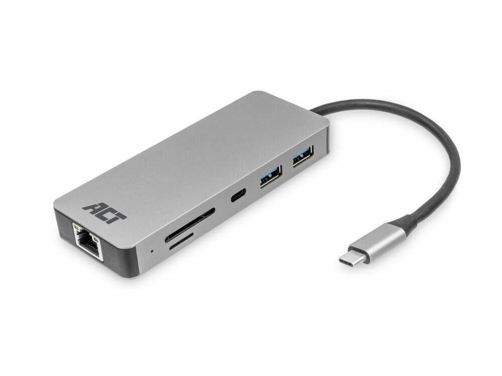 ACT AC7092 USB-C Hub 3.0 | 2x USB-A & 2x USB-C Poorten | 5 Gbps | Aluminium Behuizing | 12 cm Kabel