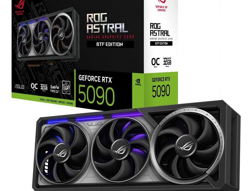 ASUS ROG Astral GeForce RTX 5090 O32G BTF Gaming | 32 GB GDDR7 VRAM | 4K Gaming & AI | Videokaart | GPU | Nvidia