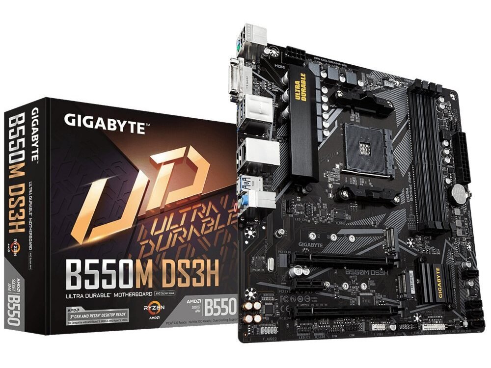 Gigabyte B550M DS3H | Socket AM4 | AMD B550 | 4xDDR4 | Micro-ATX | Moederbord