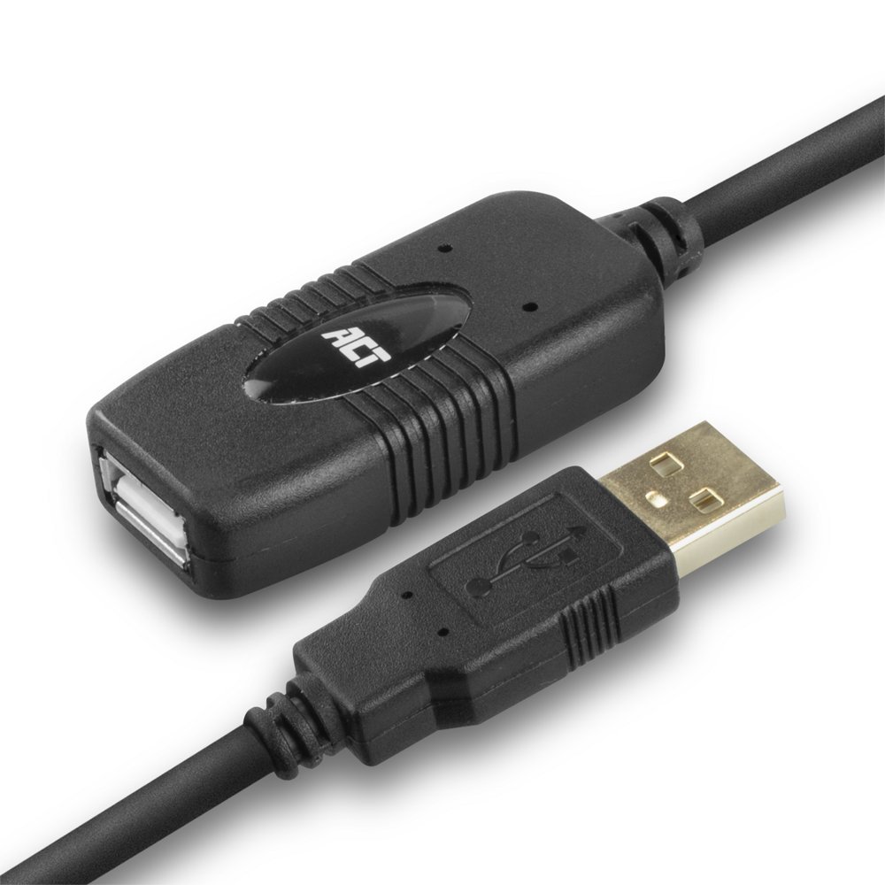 ACT AC6010 | USB 2.0 Signaalversterker | USB-A naar USB-A | 10m | Zwart - Afbeelding 5