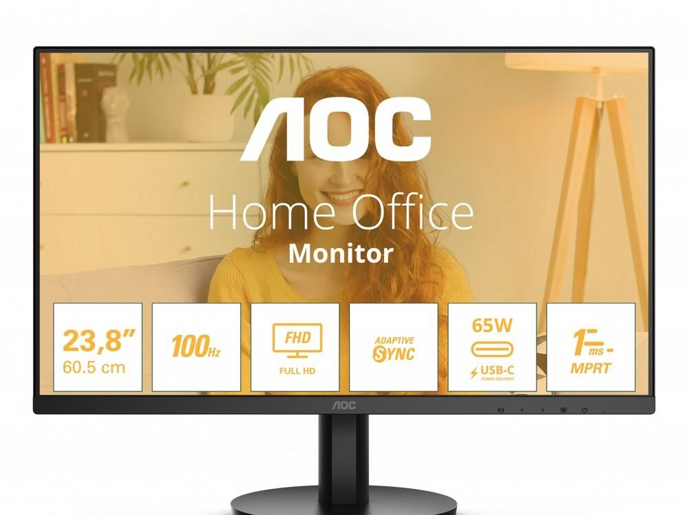AOC 24B3CA2 | 23,8" Full HD IPS | 100Hz | USB-C en HDMI | Monitor