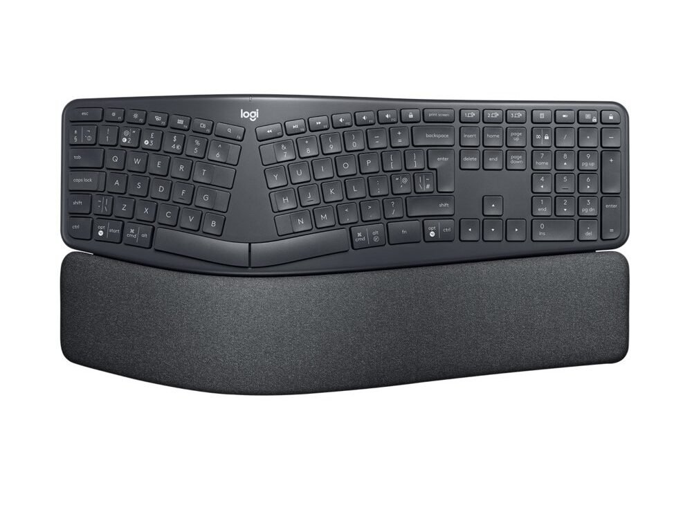 Logitech K860 Ergo | Draadloos Bluetooth Toetsenbord met Receiver | QWERTY