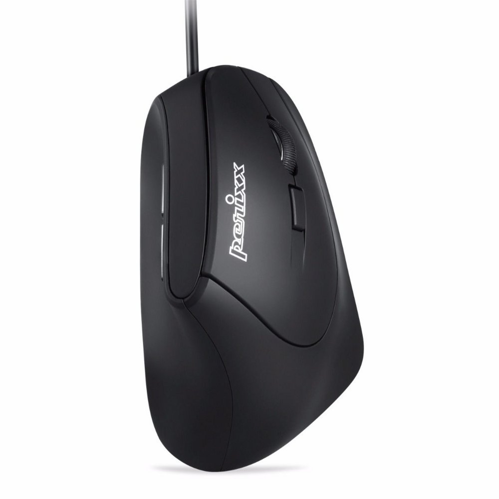 Perixx PERIMICE-515 II | Ergonomische Bedrade Muis | Rechtshandig | USB-A | 1600 DPI | Zwart