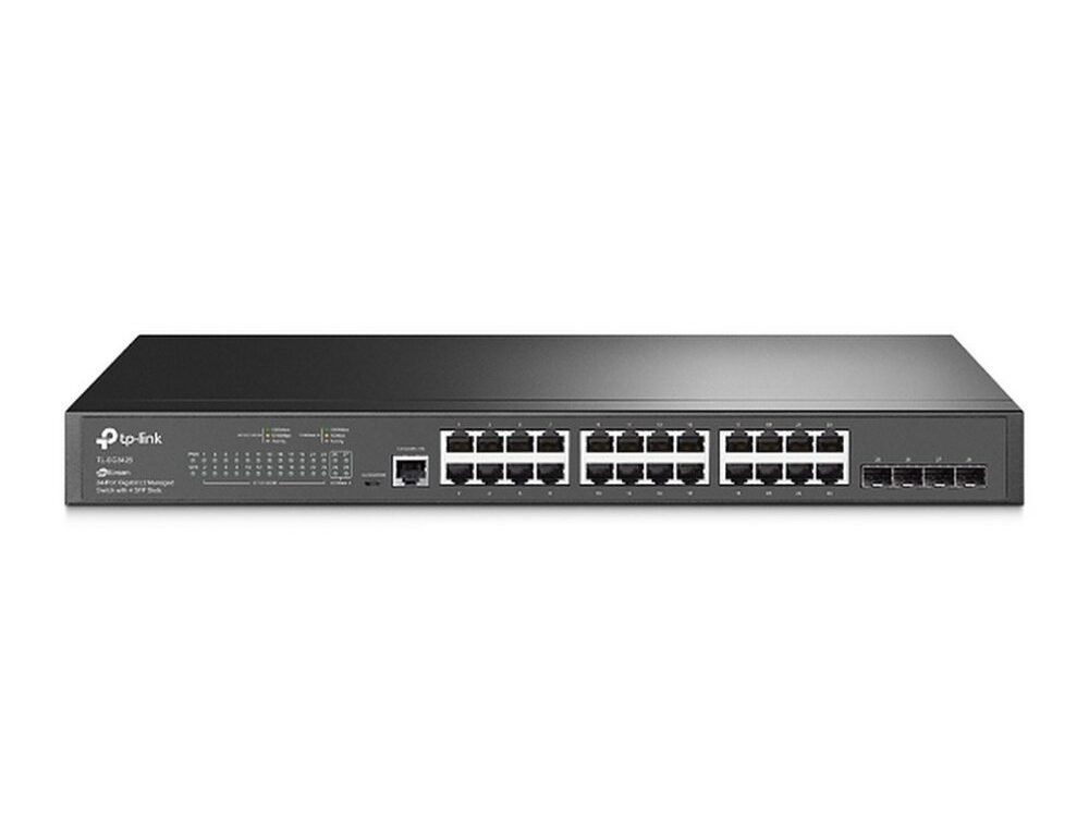 TP-Link TL-SG3428 | JetStream Managed L2 Switch | 24 Poorten | Gigabit Ethernet (10/100/1000 Mbps) | 4x SFP | Omada SDN | Rackmount | Zwart