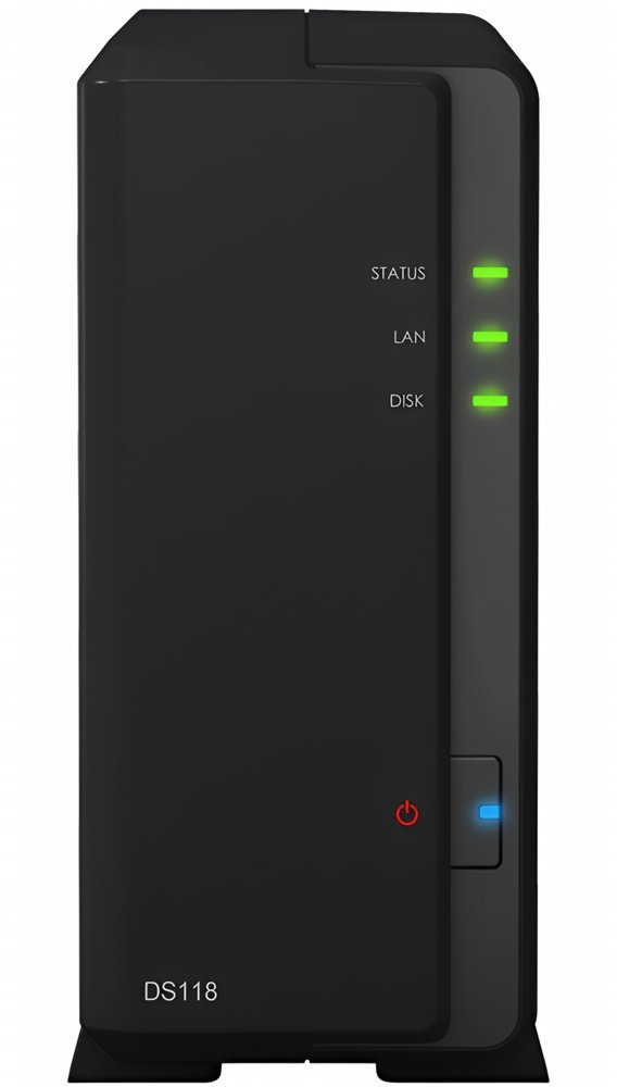 Synology DiskStation DS118 NAS 2TB | 1 Drive Bay | Inclusief 2TB HDD | 1x Gigabit Ethernet | Zwart