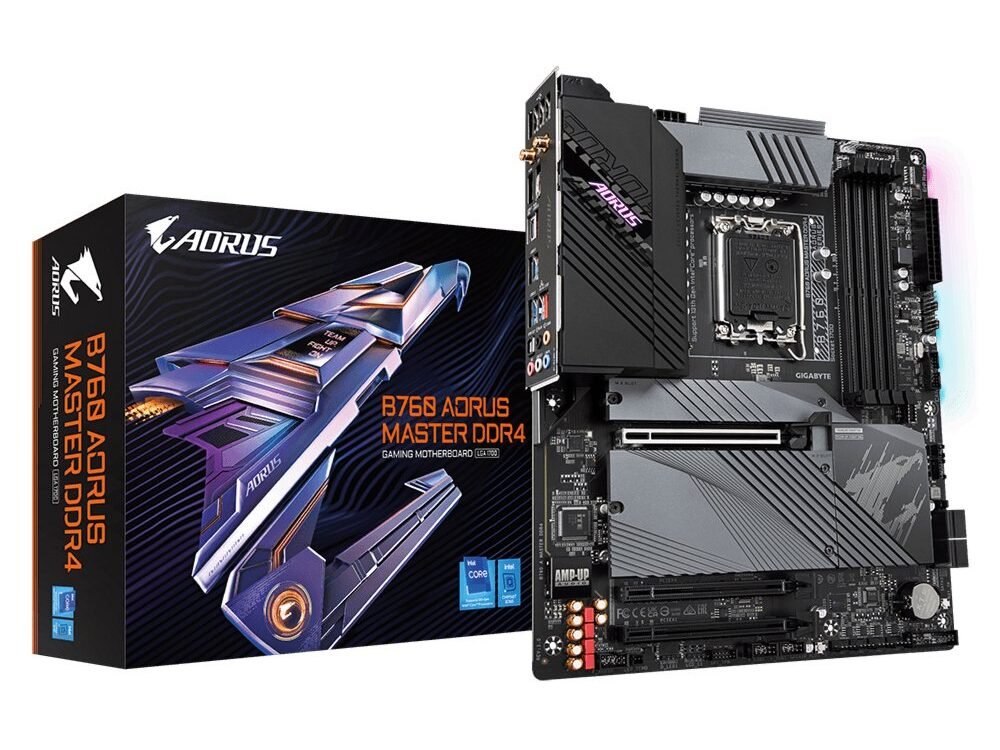 Gigabyte B760 AORUS MASTER DDR4 (rev. 1.0) | Socket LGA 1700 | Intel B760 | 4xDDR4 | ATX | Moederbord