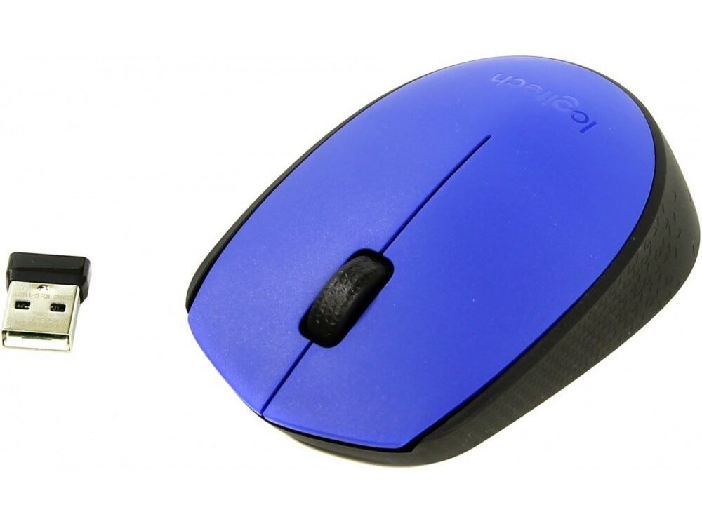 Logitech M171 | Draadloze Muis | Links- en Rechtshandig | RF | 1000 DPI | Zwart/Blauw