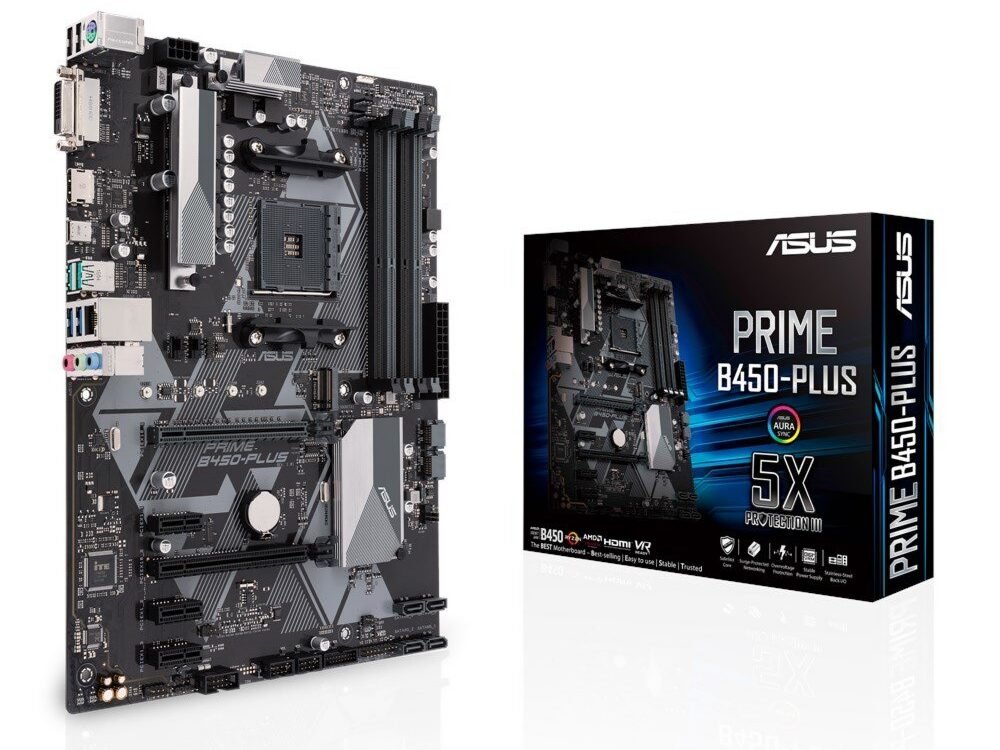 ASUS PRIME B450-PLUS | Socket AM4 | AMD B450 | 4xDDR4 | ATX | Moederbord