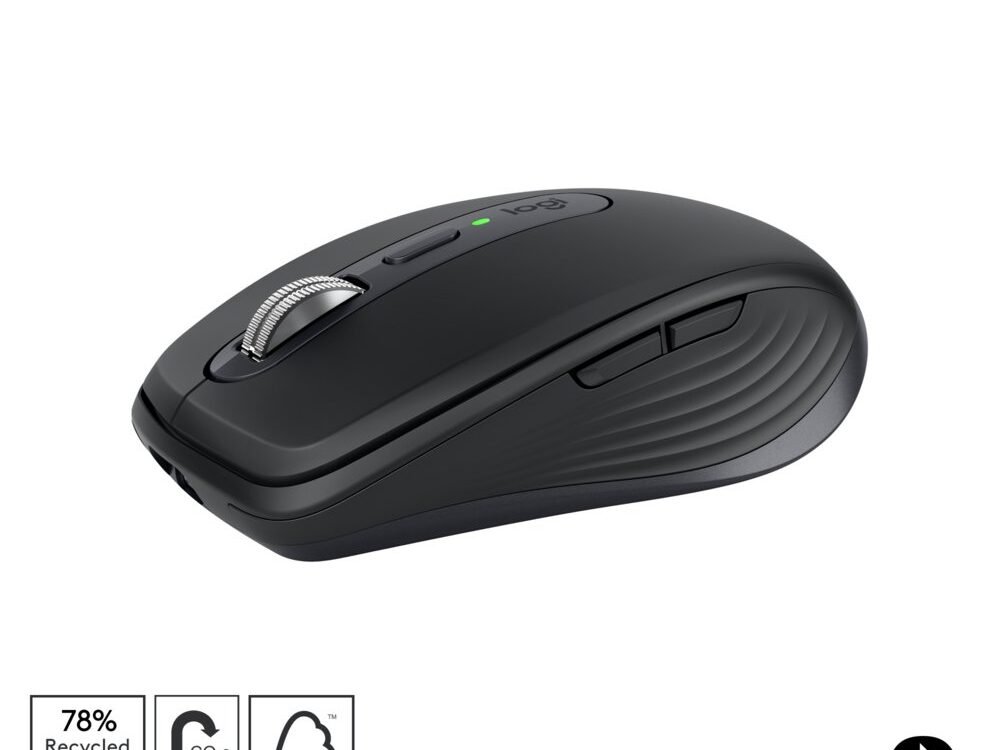 Logitech MX Anywhere 3S | Draadloze Muis | Rechtshandig | RF + Bluetooth | 8000 DPI | Grafiet
