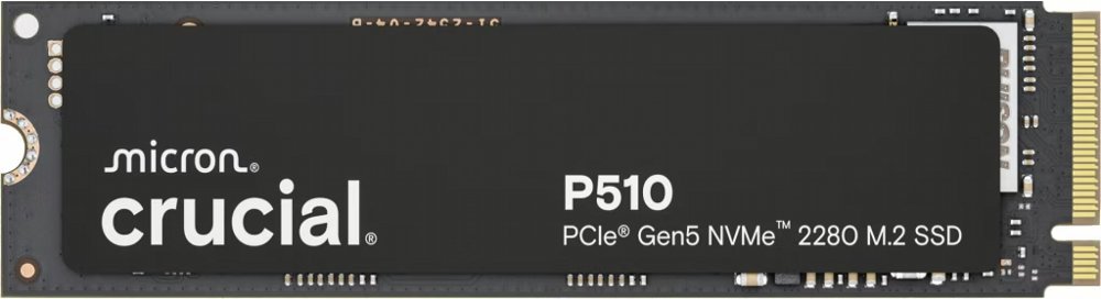 Crucial P510 | 1TB NVMe SSD | M.2 | Gen5 | 11.700MB/s Lezen | 9.500MB/s Schrijven