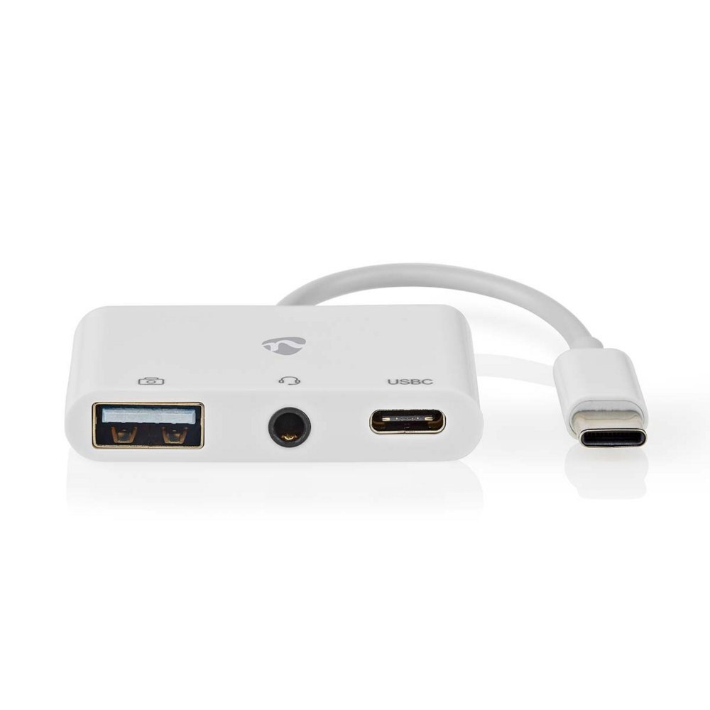 Nedis CCGB64790WT01 | Laptop Dock & Poortreplicator USB 2.0 Type-C | 1× USB-A + 1× USB-C + 3,5 mm audio | 480 Mbps | Wit - Afbeelding 3