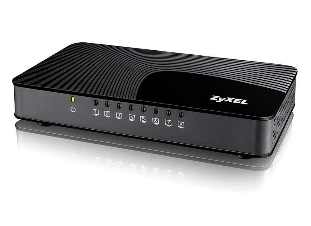 Zyxel GS-108S v2 | Unmanaged Switch | 8 Poorten | Gigabit Ethernet (10/100/1000 Mbps) | Zwart