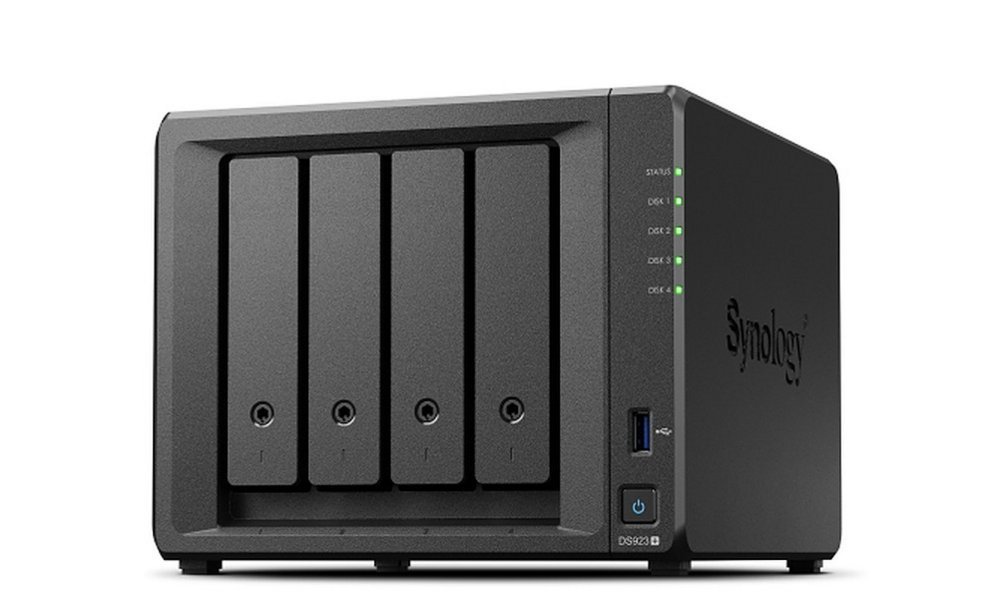 Synology DiskStation DS923+ NAS | 4 Drive Bays | AMD Ryzen R1600 | 2x Gigabit Ethernet | Desktop | Zwart