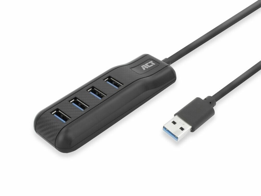 ACT AC6320 | USB 3.2 Gen 1 Interface Hub | Type-A | 5 Gbps | Zwart