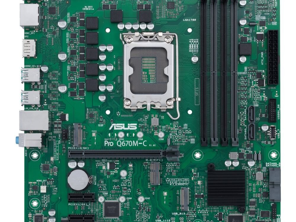 ASUS PRO Q670M-C-CSM | Socket LGA 1700 | Intel Q670 | 4xDDR5 | Micro-ATX | Moederbord