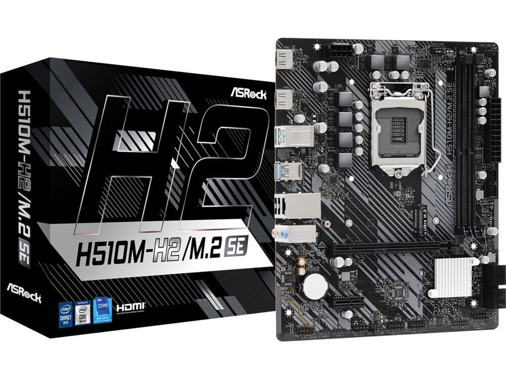 Asrock H510M-H2/M.2 SE | Socket LGA 1200 | Intel H470 | 2xDDR4 | Micro-ATX | Moederbord