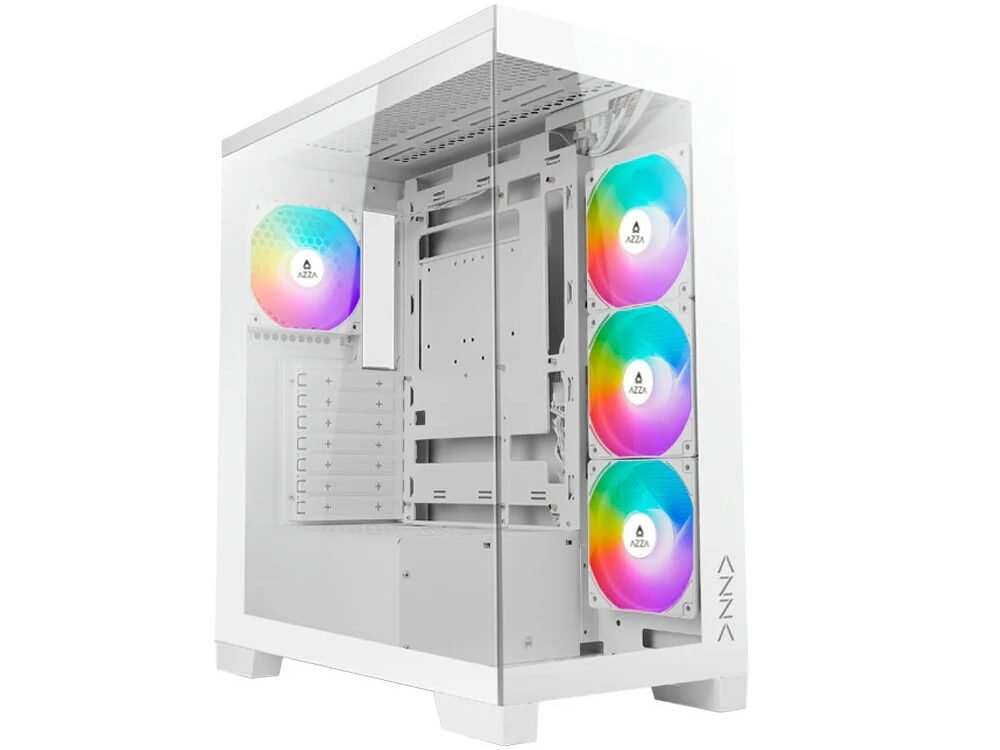 Case Azza Cove | Midi Tower | RGB | Tempered Glass | Wit