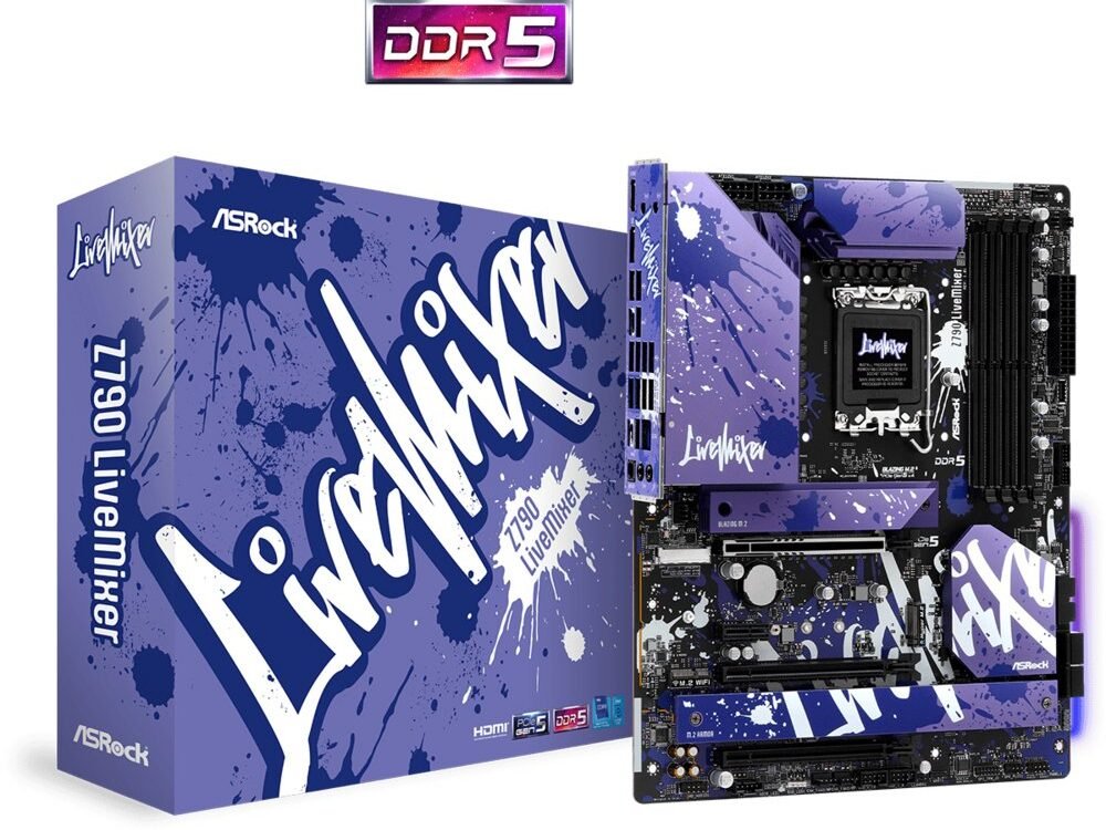 Asrock Z790 LiveMixer | Socket LGA 1700 | Intel Z790 | 4xDDR5 | ATX | Moederbord