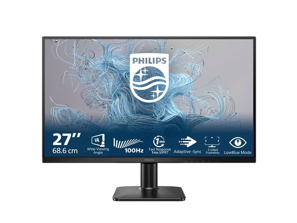Philips 27E2N1100L/00 | 27" Full HD VA Monitor | 100Hz | 1ms | HDMI & VGA | Adaptive Sync | LowBlue Mode | Flicker-Free | Zwart