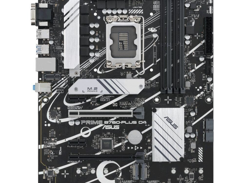ASUS PRIME B760-PLUS D4 | Socket LGA 1700 | Intel B760 | 4xDDR4 | ATX | Moederbord