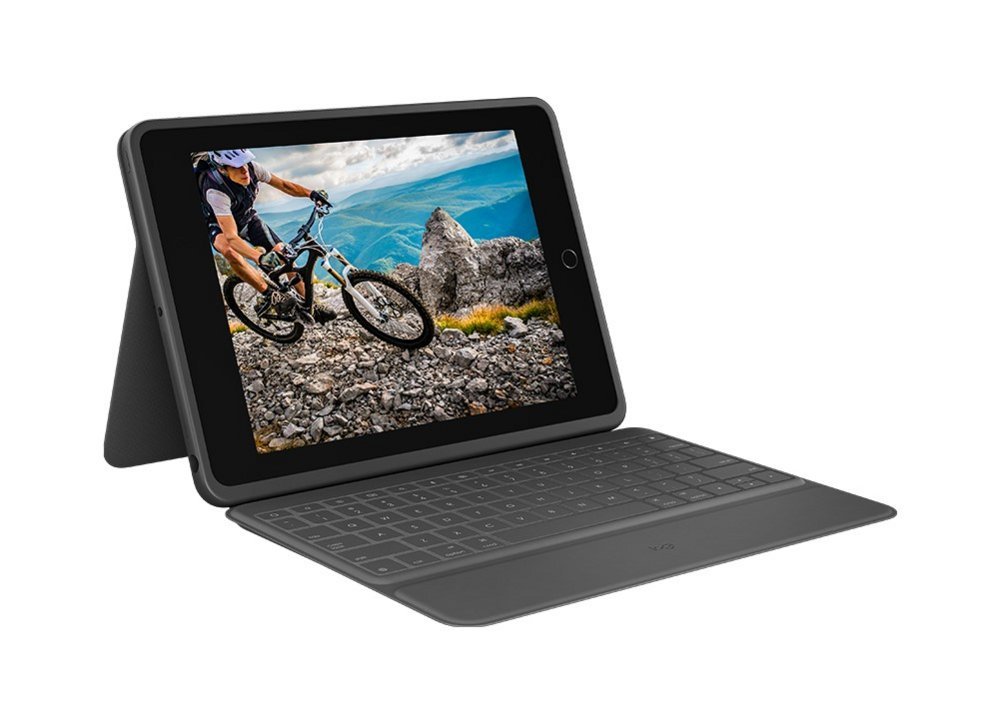 Logitech Rugged Folio | Grafiet | Smart Connector | QWERTZ Toetsenbord | Duits | Beschermhoes voor iPad