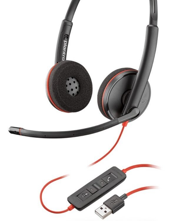 Poly Blackwire C3220 | Bedrade On-ear Stereo Headset | USB-A | Zwart