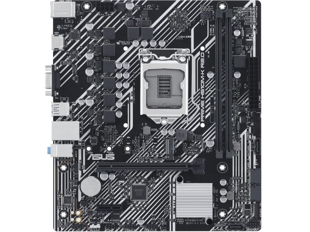 ASUS PRIME H510M-K R2.0 | Socket LGA 1200 | Intel H470 | 4xDDR4 | Micro-ATX | Moederbord