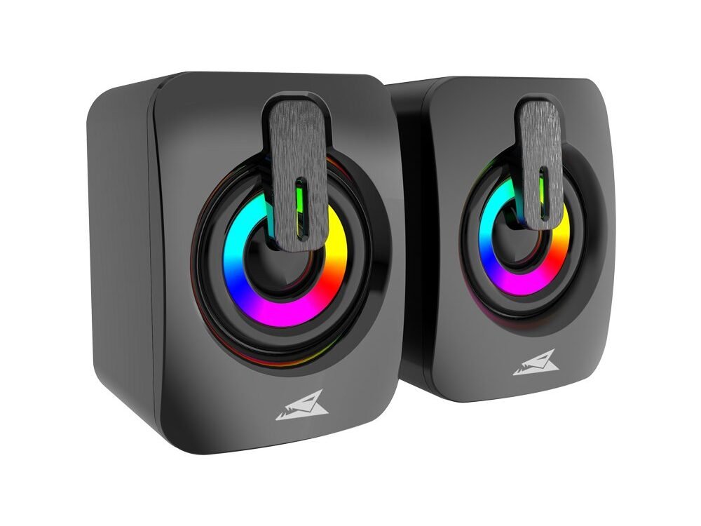 Baracuda SEASHELL Rainbow | 2.0 Stereo Luidsprekerset USB | 2x3000mW | Zwart