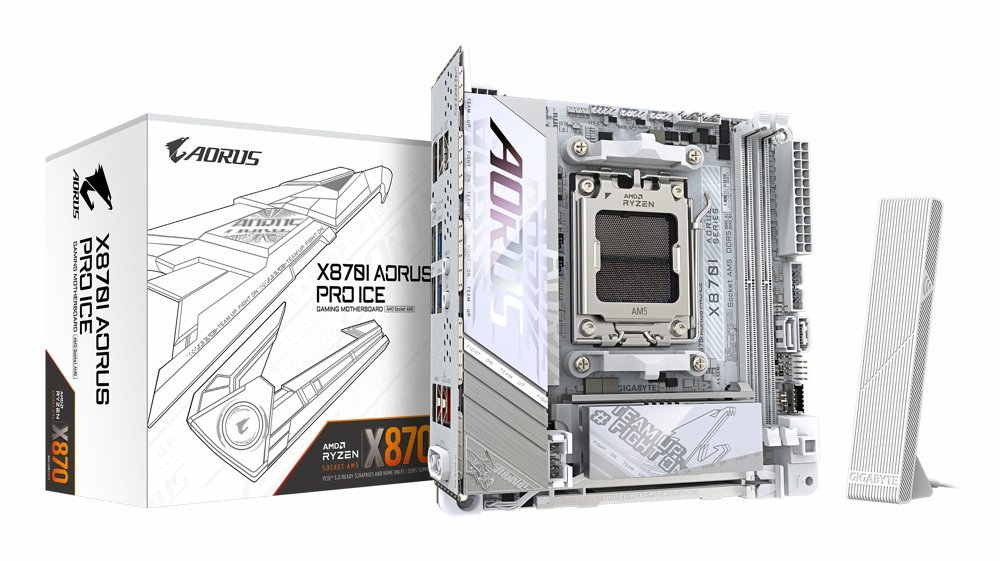 Gigabyte X870I AORUS PRO ICE | Socket AM5 | AMD X870 | 2xDDR5 | Mini ITX | Moederbord