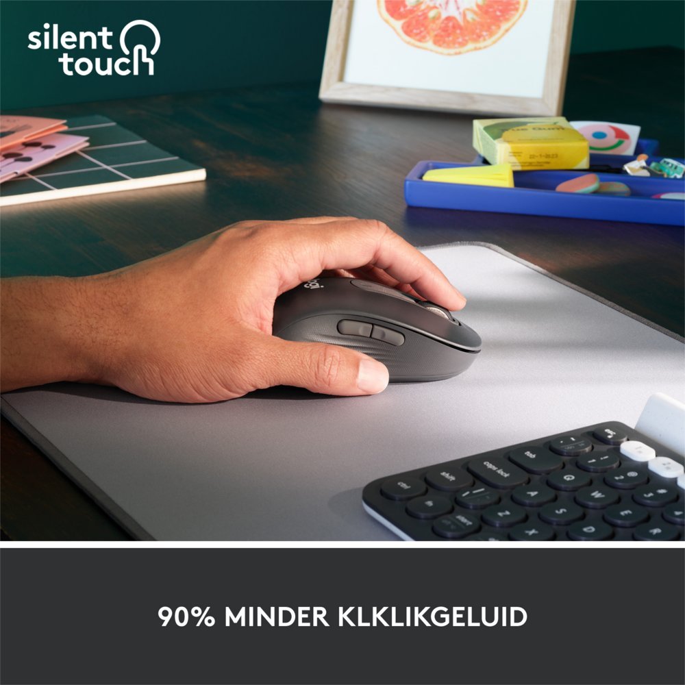 Logitech Signature M650 | Draadloze Muis | Linkshandig | RF + Bluetooth | 2000 DPI | Grafiet - Afbeelding 9