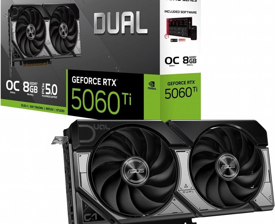 ASUS Dual GeForce RTX 5060 Ti | 8GB GDDR7 | DLSS 4 | Videokaart | Nvidia GPU