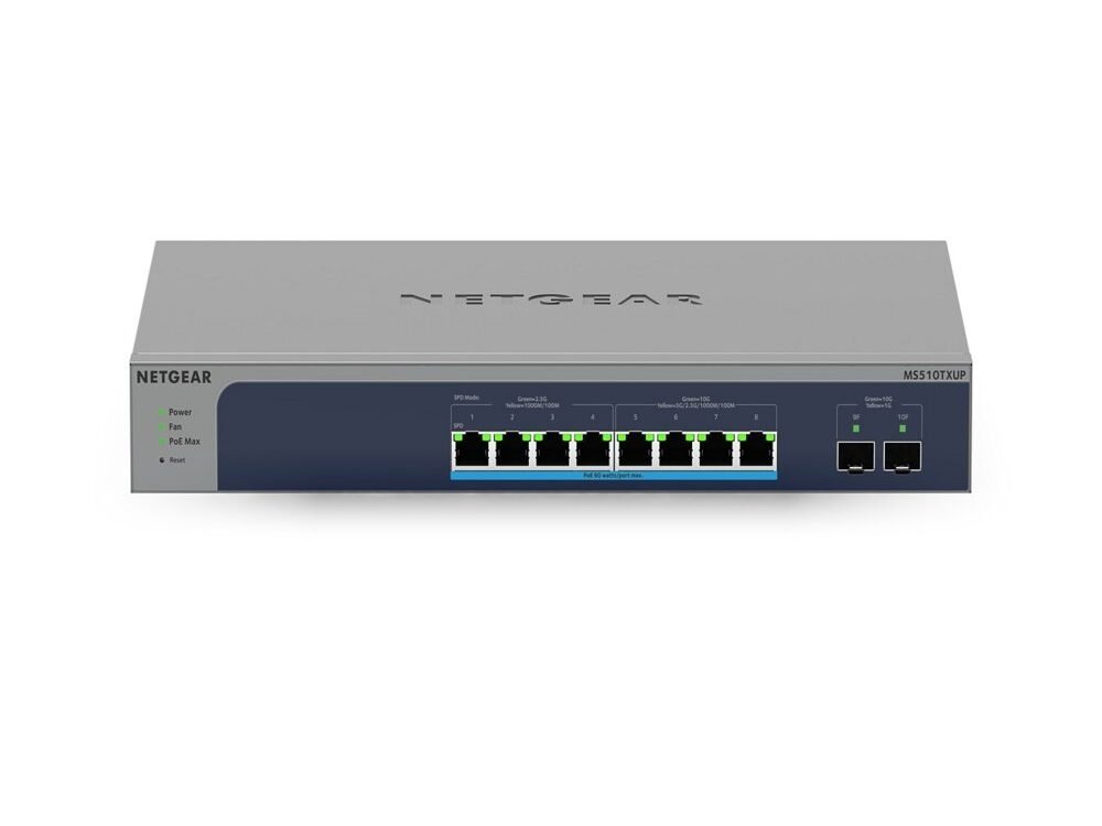 Netgear MS510TXUP | Managed L2/L3/L4 | 8-Poorts | 10G Ethernet (100/1000/10000 Mbps) | Power over Ethernet (PoE)