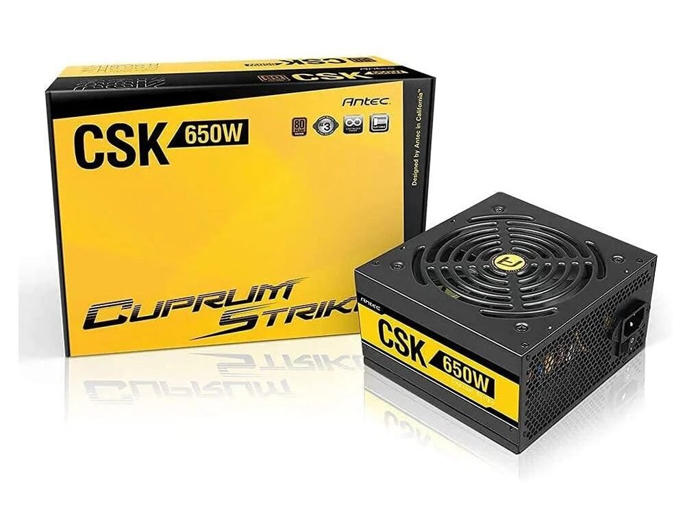 Antec Cuprum Strike CSK650 | 650 Watt Bronze ATX PSU | Power Supply | Voeding