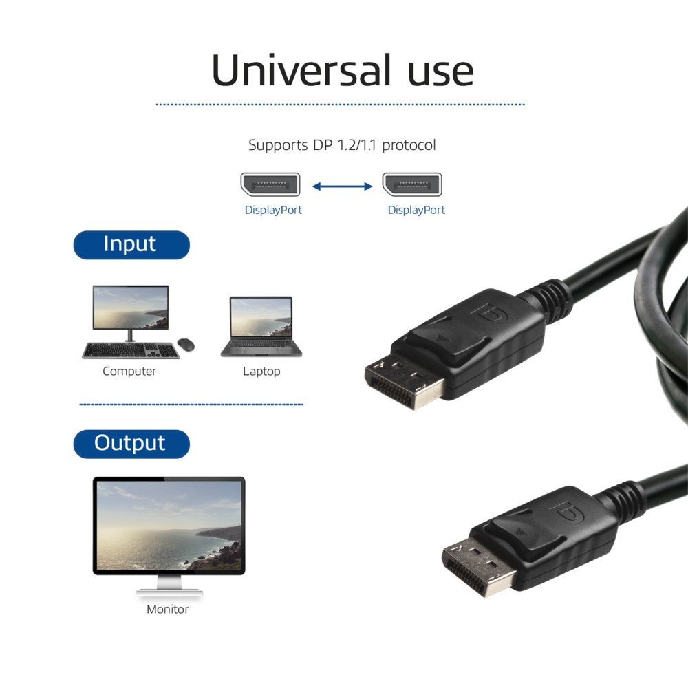 ACT AK3980 | DisplayPort Kabel | 2,0m | Zwart | Power Pin 20 Niet Aangesloten - Afbeelding 3