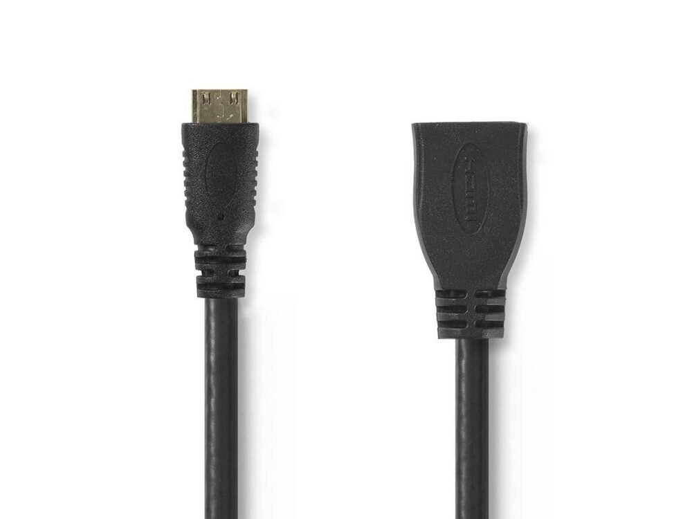 Nedis CVGP34590BK02 | 0,2 m HDMI Kabel | HDMI Type C (Mini) naar HDMI Type A | Zwart