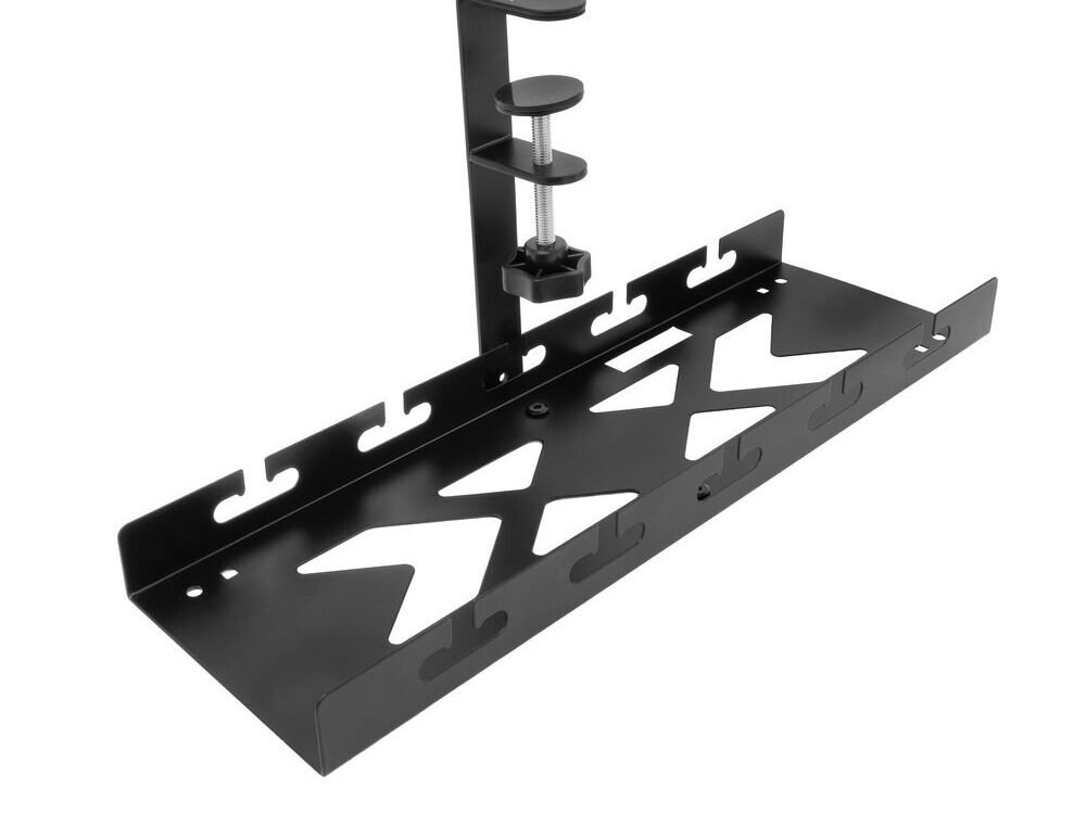 ACT Kabelgoot voor onder bureau | Klemsysteem | 40 cm | Zonder boren | Staal | Zwart