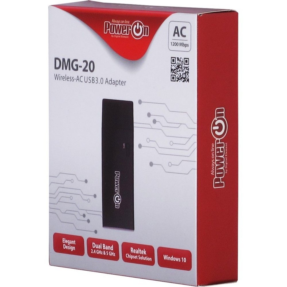 Inter-Tech DMG-20 | Wi-Fi 5 USB Adapter | 867 Mbps | Dual-band (2,4 GHz / 5 GHz) | USB 3.0 | Zwart - Afbeelding 4