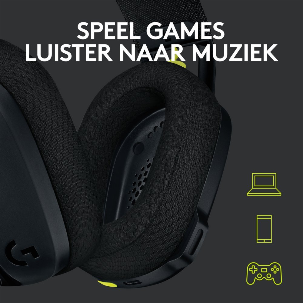 Logitech G435 Wireless Gaming Headset | Bluetooth & Lightspeed | Hoofdband | Zwart - Afbeelding 15