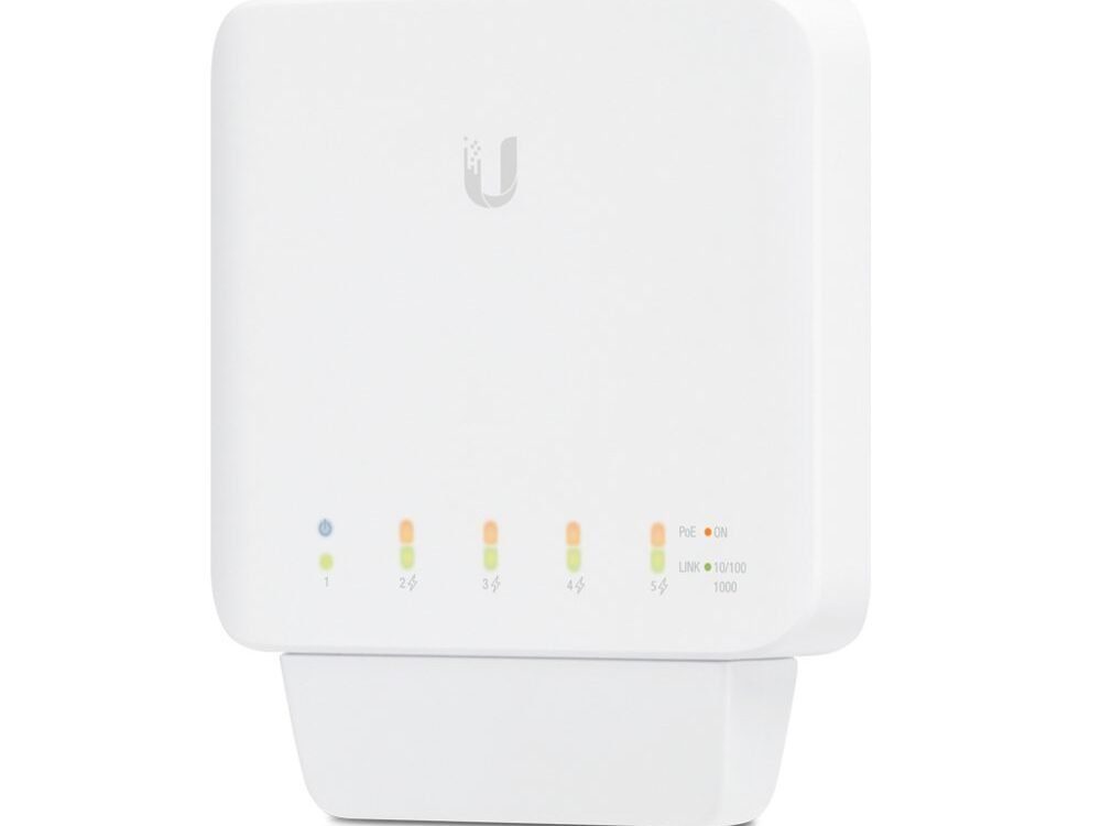 Ubiquiti UniFi USW-FLEX | Managed L2 Switch | Gigabit Ethernet (10/100/1000) | Power over Ethernet (PoE) | Wit