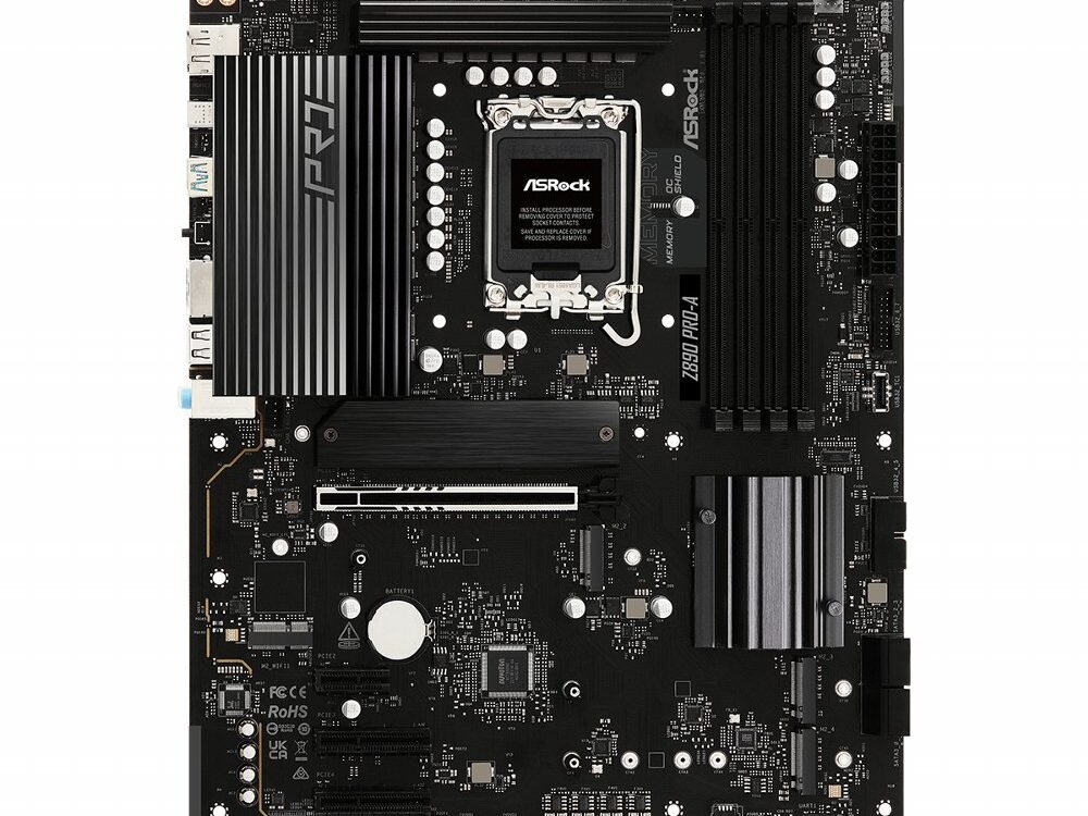 Asrock Z890 Pro-A Intel Z890 LGA 1851 | Socket LGA 1851 | Intel Z890 | 4xDDR5 | ATX | Moederbord