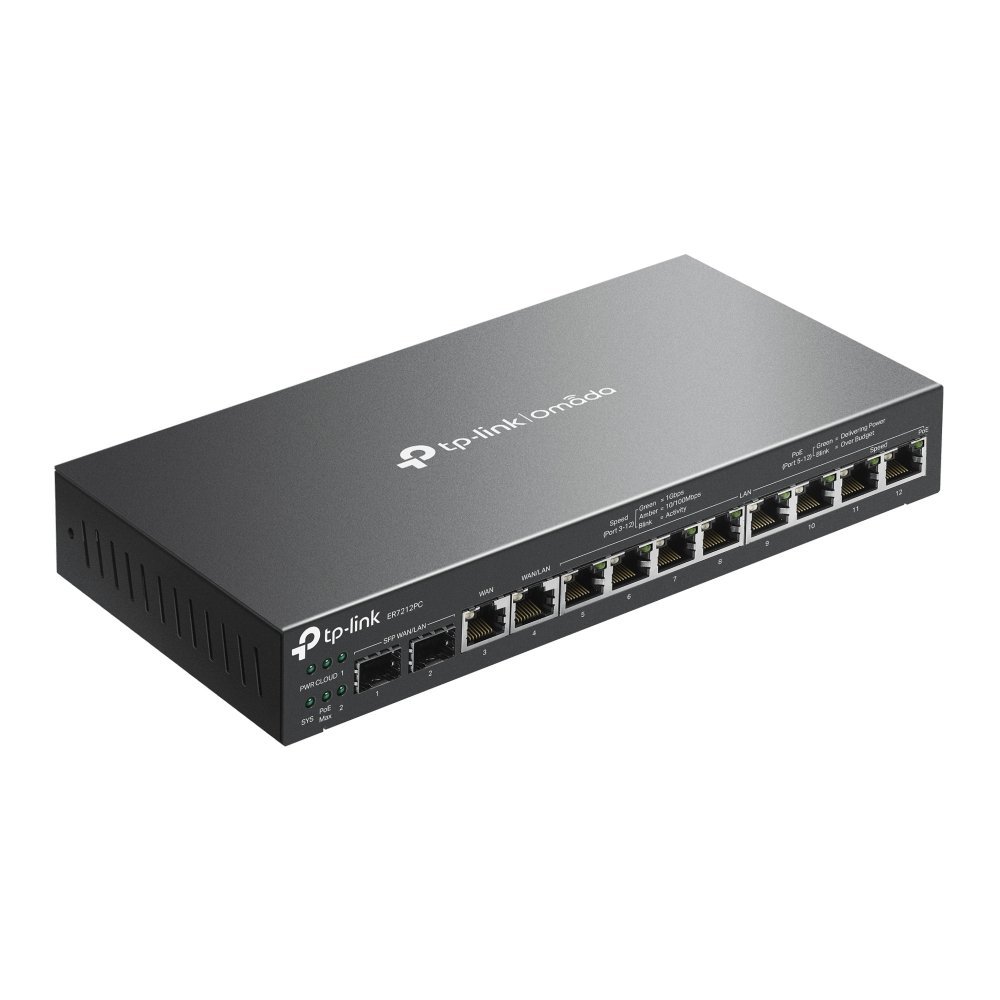 TP-Link Omada TL‑ER7212PC | Gigabit VPN Router & PoE+ Switch | 110 W PoE+ | Omada SDN Controller | Fanless Desktop/Wall - Afbeelding 4