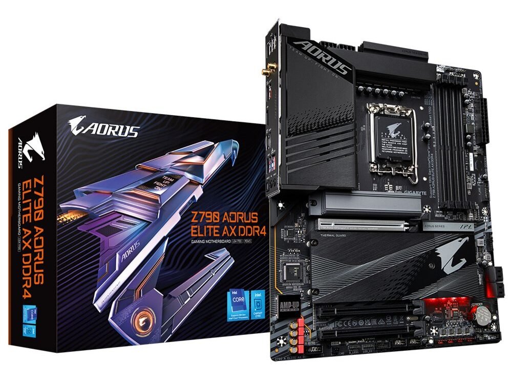 Gigabyte Z790 AORUS ELITE AX DDR4 (REV 1.0) | Socket LGA 1700 | Intel Z790 | 4xDDR4 | ATX | Moederbord