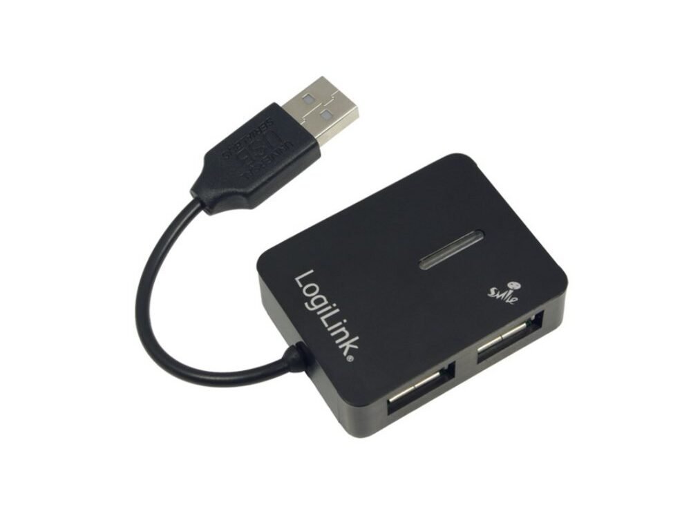 LogiLink | USB 2.0 4-Port Hub | 480 Mbit/s | Zwart