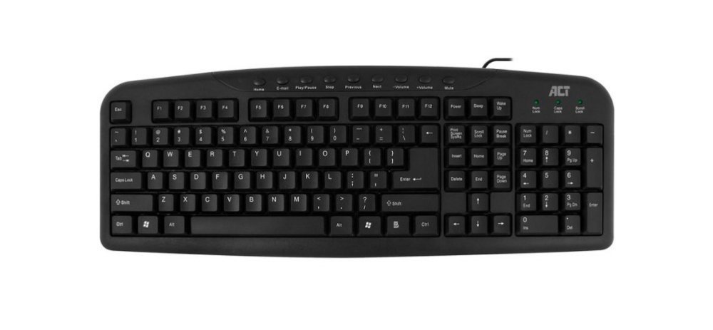 ACT AC5400 | Toetsenbord | USB | QWERTY US | Zwart